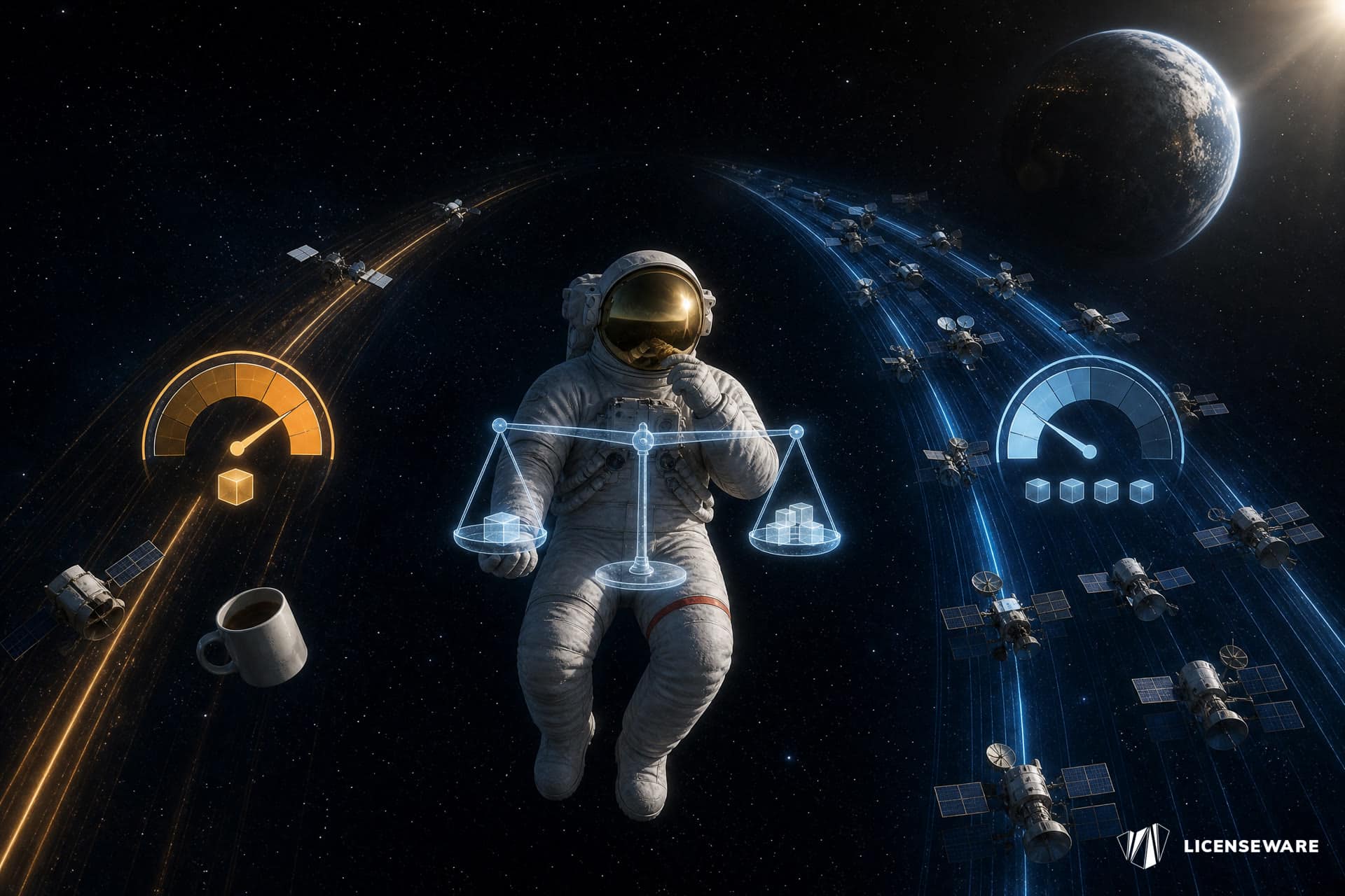 Astronaut weighing two license options in space